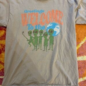 Forever 21 Tan Alien Graphic Tee